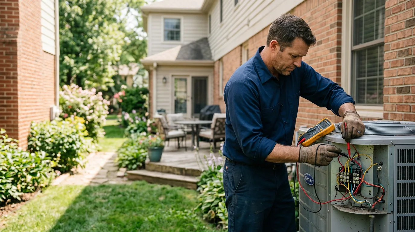 HVAC technician working near Clinton, IA